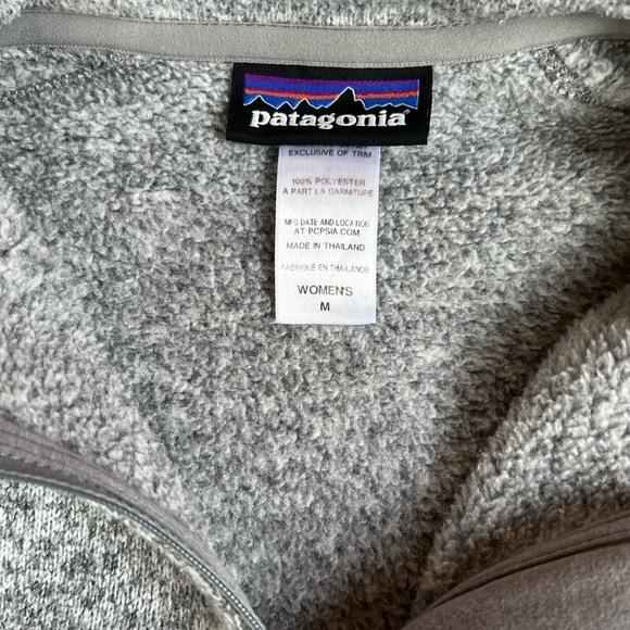 Patagonia Women’s Better Sweater Quarter Zip - Grey, Size Medium - Picture 4 of 5